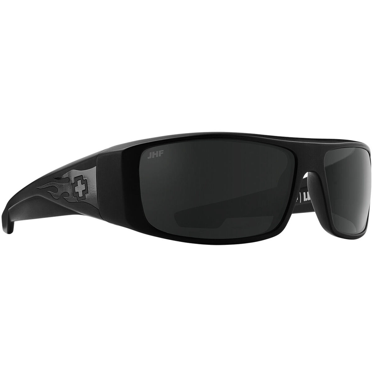 LOGAN, Matte Black Gloss Black Flames-Happy Gray, hi-res image number null